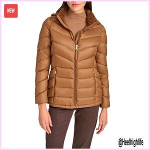 Lightweight Packable Down Puffer Jacket, Chevron Quilted, Women's Coat